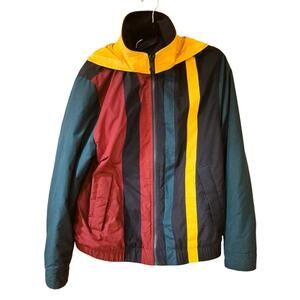 Tommy Hilfiger Colorblock Hooded Jacket Windbreaker Size M